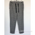 Fasionable Knitted Trousers In Check